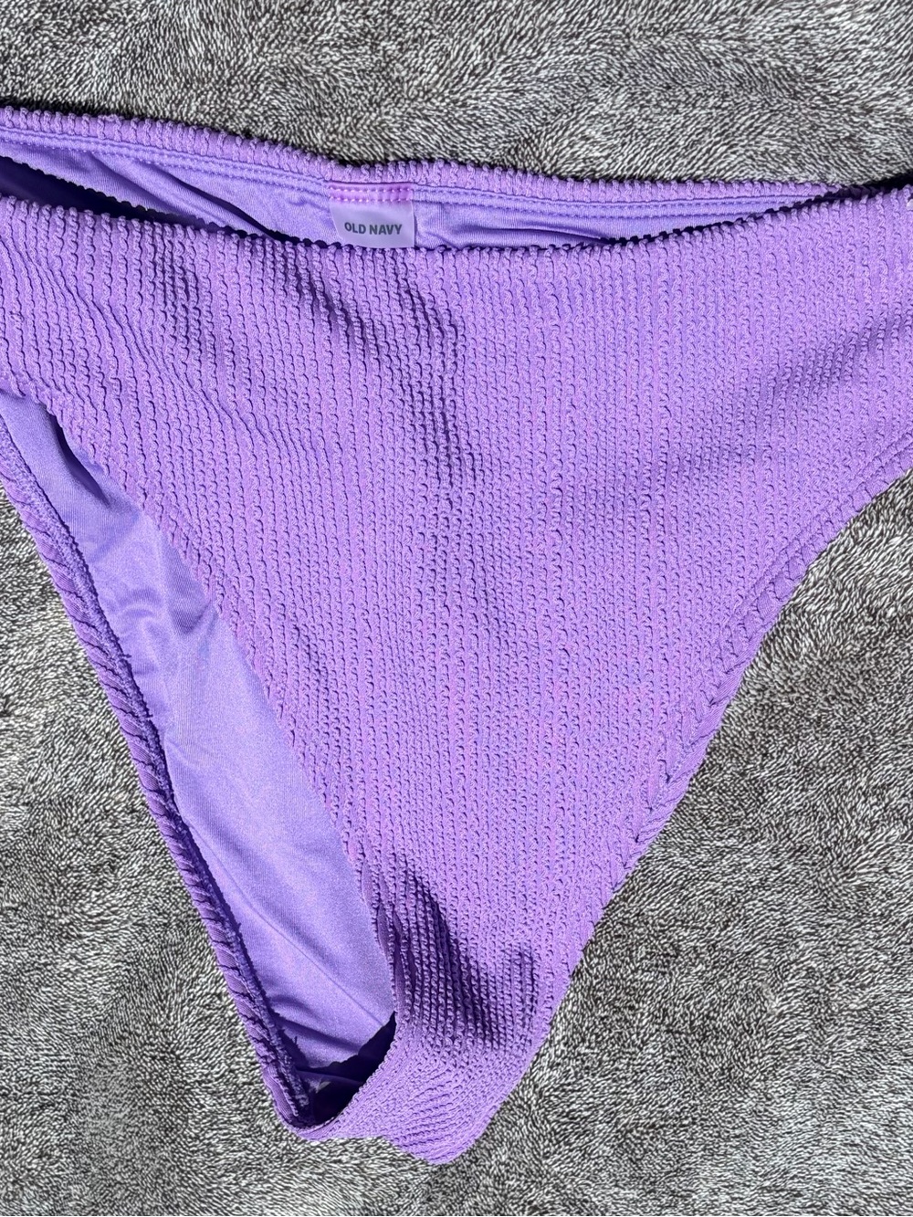 Old Navy Lavender Textured Bikini Bottom